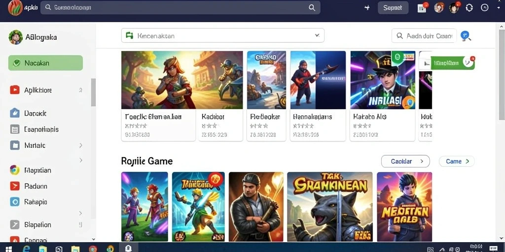 Tampilan awal permainan yang menarik dan penuh warna.